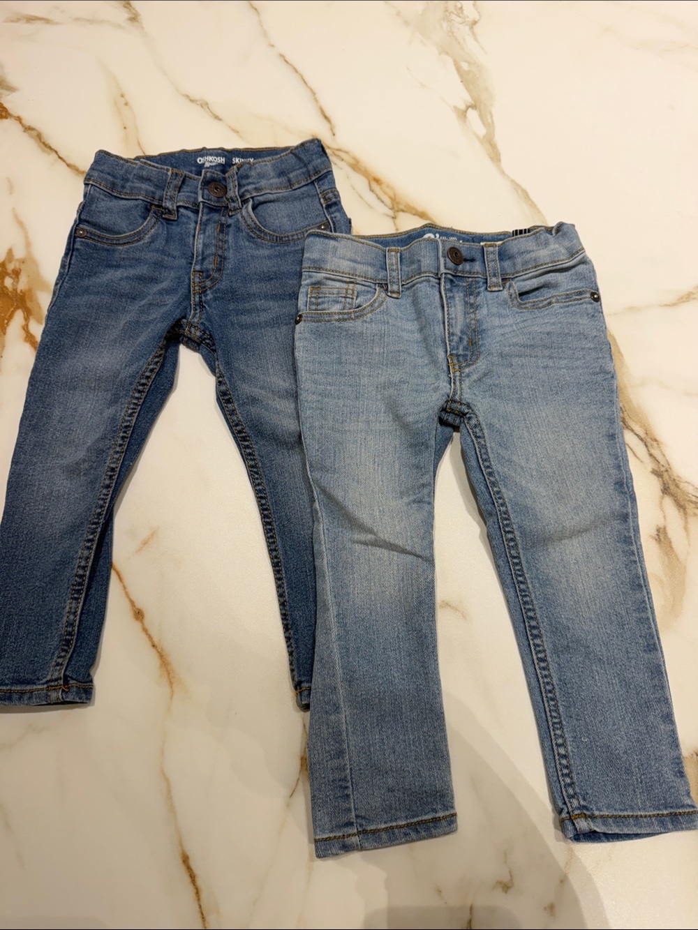 OshKosh B'gosh Twin Pack Slim Denim Jeans - Dark Blue & Light Blue